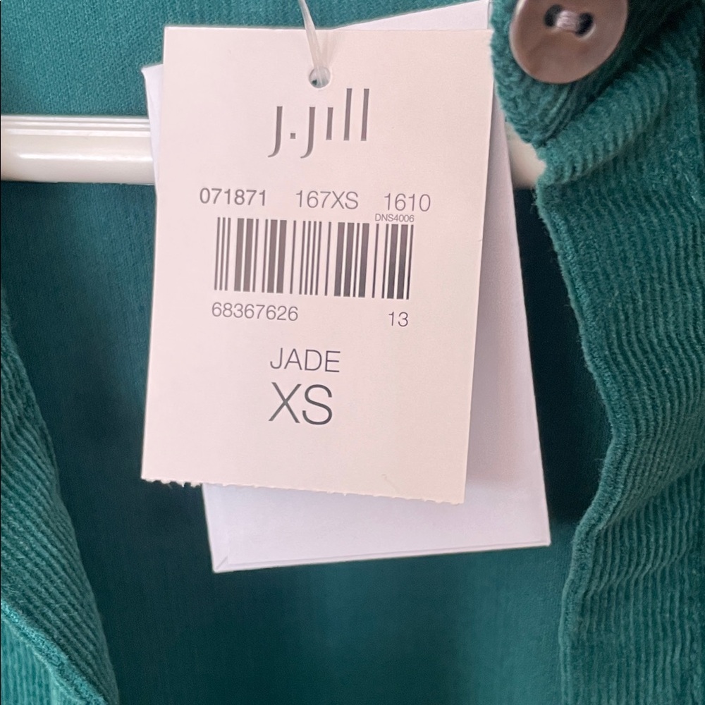 J.Jill NWT Corduroy Top/Jacket in green - Picture 4 of 14